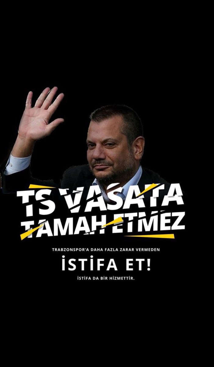 Tagı paylaşalım. 
Trabzonspor'un iyiliği için lütfen görmezden gelmeyin paylaşın rtleyin. Tepkimizi sağlam gösterelim. 
#ErtuğrulDoğanİstifa
