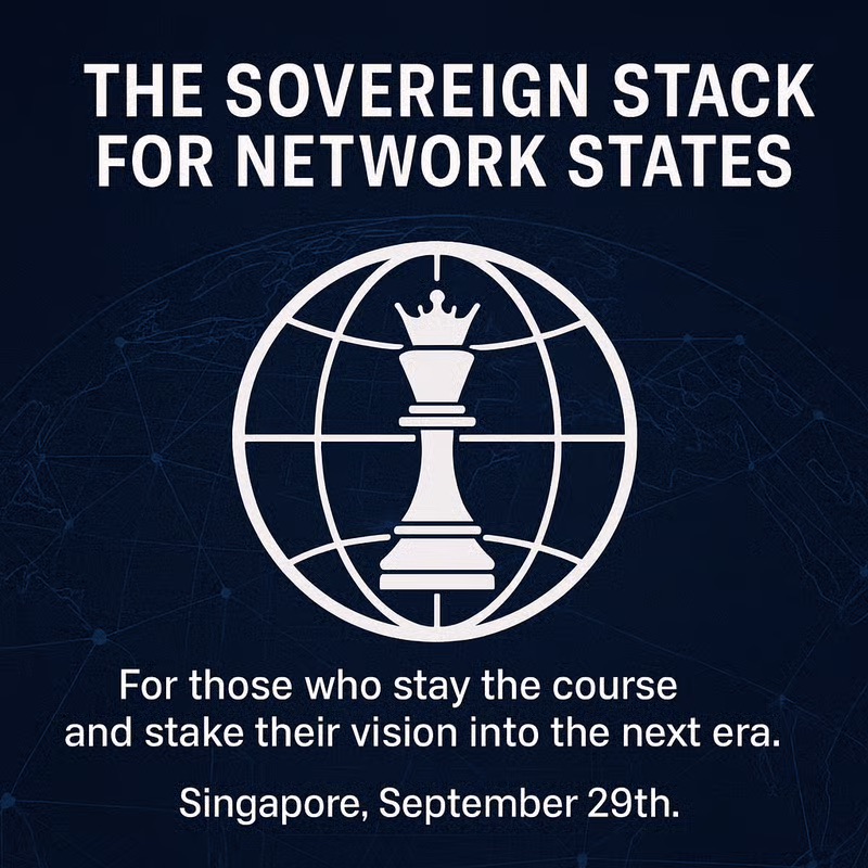 dabit3's tweet image. Very excited to be in Singapore speaking at The Sovereign Stack for Network States @thenetworkstate 🇸🇬
The event aims to help growing awareness around @balajis's Network State movement: the era of sovereign internet communities is here.
Signups are open, as well as…