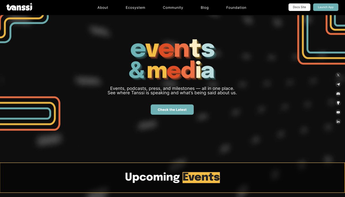TanssiNetwork's tweet photo. Events. Media. Community.

All in one place.

The Tanssi website just leveled up. https://t.co/eLPhV8q6oj