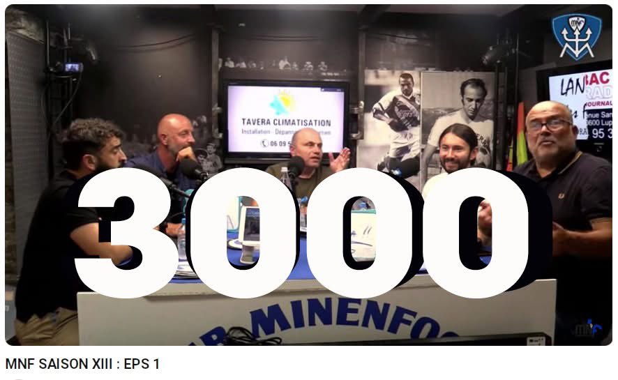 #Minenfootu ⚽️💙
ON A PASSÉ LES 3000 vues assez rapidement comme les saisons passées !!
A RINGRAZIAVVI A TUTTI  E FORZA BASTIA🫶🙌👊
🎥 Saison XIII MNF épisode 1 :LE DEBUT DE LA FIN !!
ALLEZ ON REGARDE ET ON PARTAGE 🥳
▶️ youtube.com/watch?v=QmCcL9…