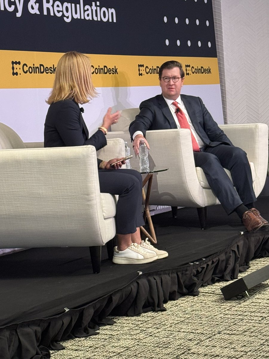 AgentM_Tech's tweet image. Great interview of Tyler Williams (Treasury) by @GeorgiaQuinnEsq at the @coindesk #CDPolicyRegulation - “everyone in government wants to work and get things done [regarding crypto]” and “you can’t have good policy without talking to the people”