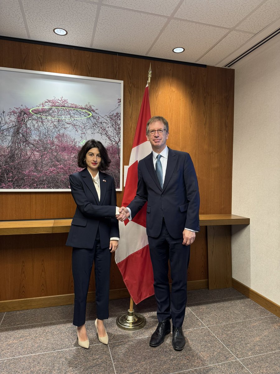 KurasbedianiS's tweet photo. Honoured to meet @robertdsinclair, DG for Arctic, Eurasian&amp;European Affairs, and Olivier Poulin at @CanadaFP
Discussed 🇬🇪🇨🇦 cooperation and future prospects. Grateful for the warm congratulations on my new role as a Minister Extraordinary and Plenipotentiary of Georgia to Canada https://t.co/fRUKt5z3nM