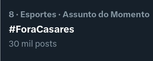 Quase 47 Horas seguidas  de #ForaCasares entre os assuntos mais comentados do Brasil