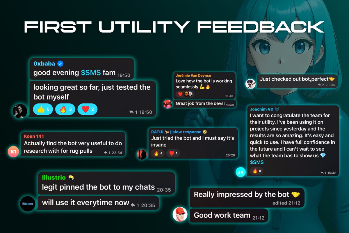 In less than 48h, 230 users have already tried our new bot and ran more than 700 scans!

Thanks to the $SMS community’s feedback, the first bot update goes live tomorrow.