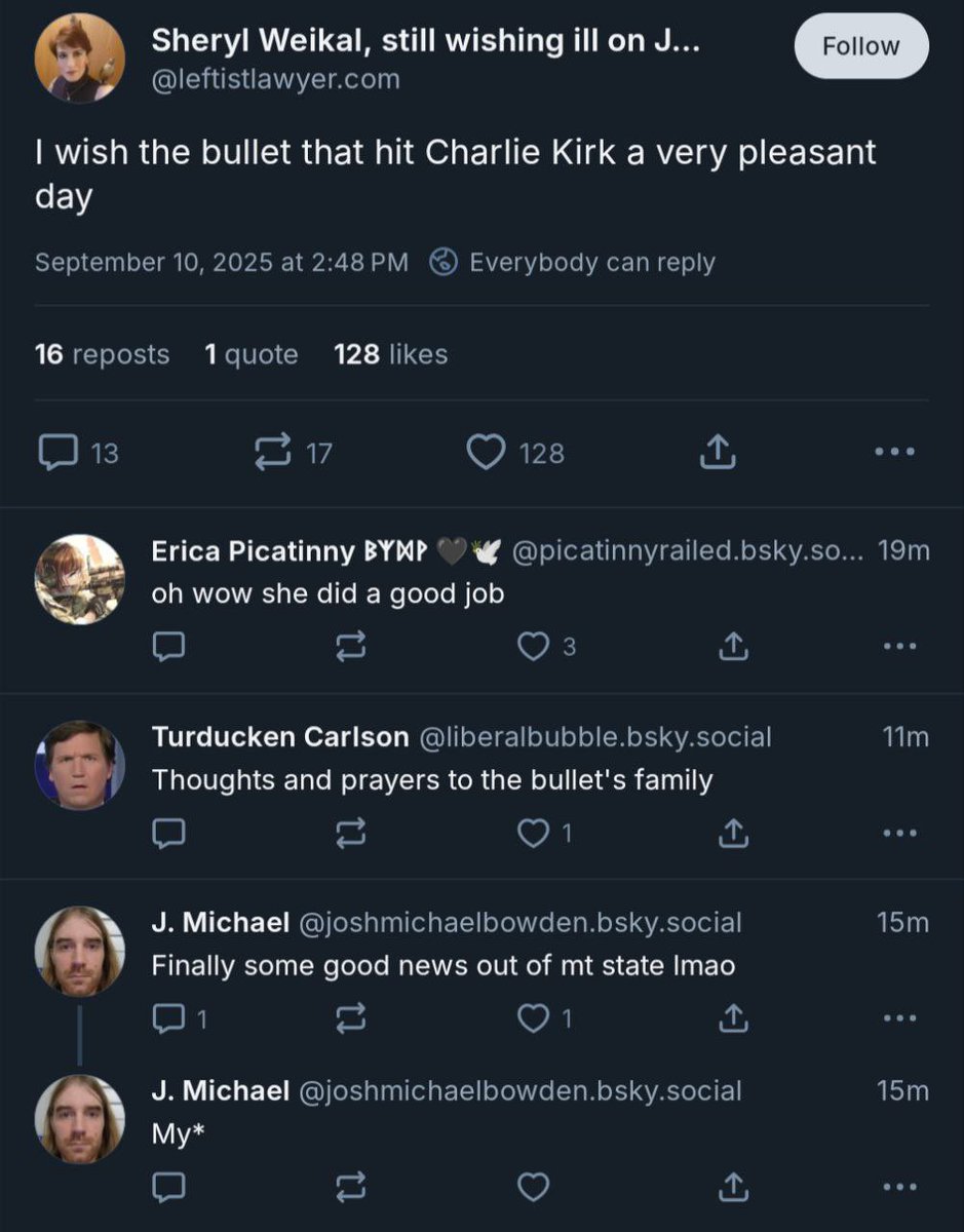 And here are the progressives on Bluesky