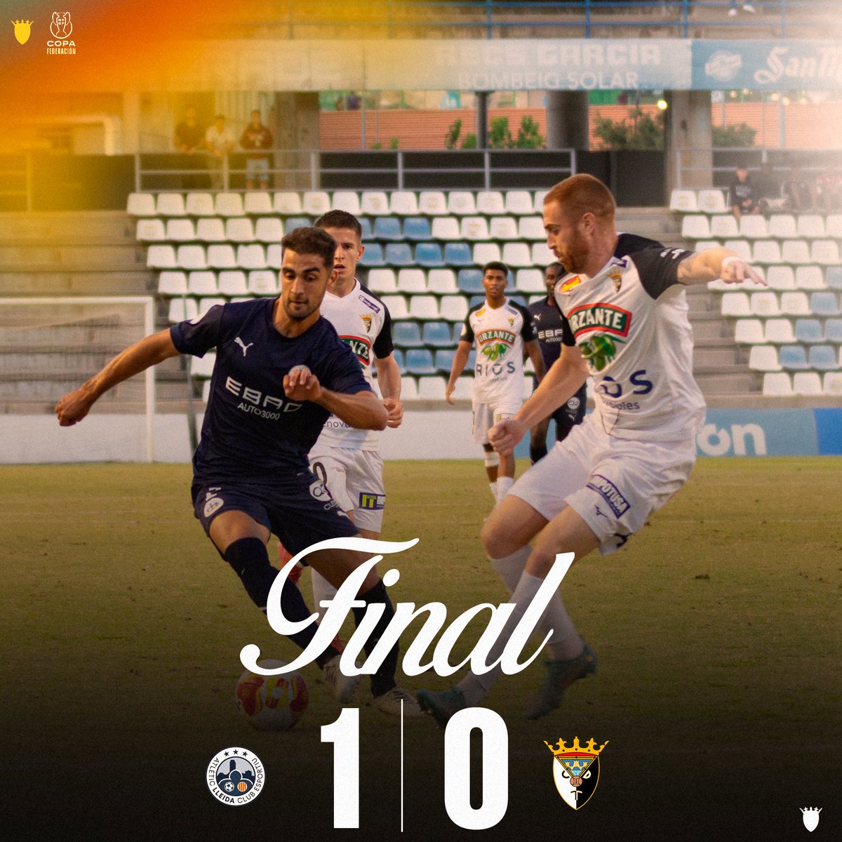 ▪️𝗙𝗜𝗡𝗔𝗟  1️⃣➖0️⃣

Final en Lleida.