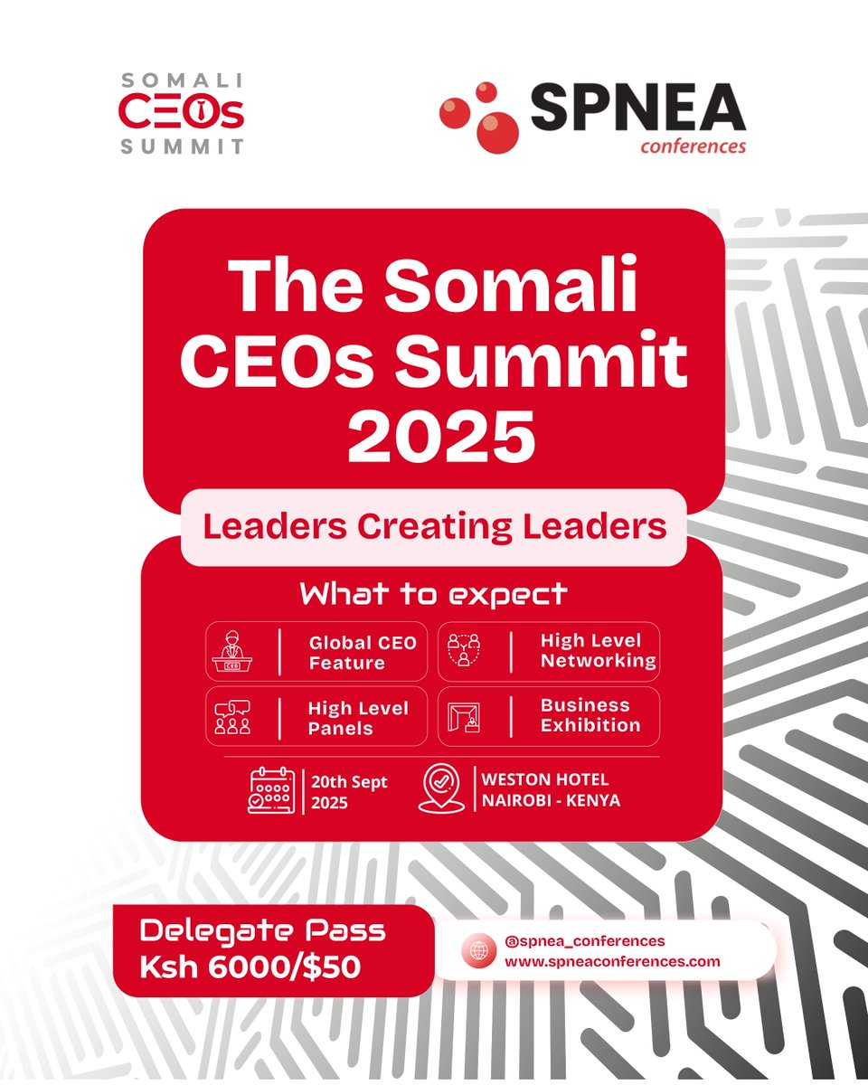 Bdigitalafrica's tweet photo. Your access to CEOs, investors, and policymakers is one step away. Secure your Delegate Pass for 20th September at Weston Hotel Nairobi.

Register Now
https://t.co/OK2Jb9mllo https://t.co/og4NMmTo2M