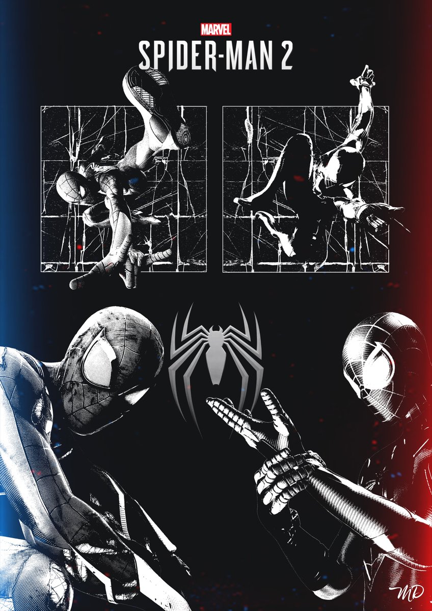MD_DxP's tweet photo. Peter and Miles | MARVEL Spider-Man 2 By MD
#designer #Marvel #SpiderMan2PS5 https://t.co/D4GEHuSRCJ