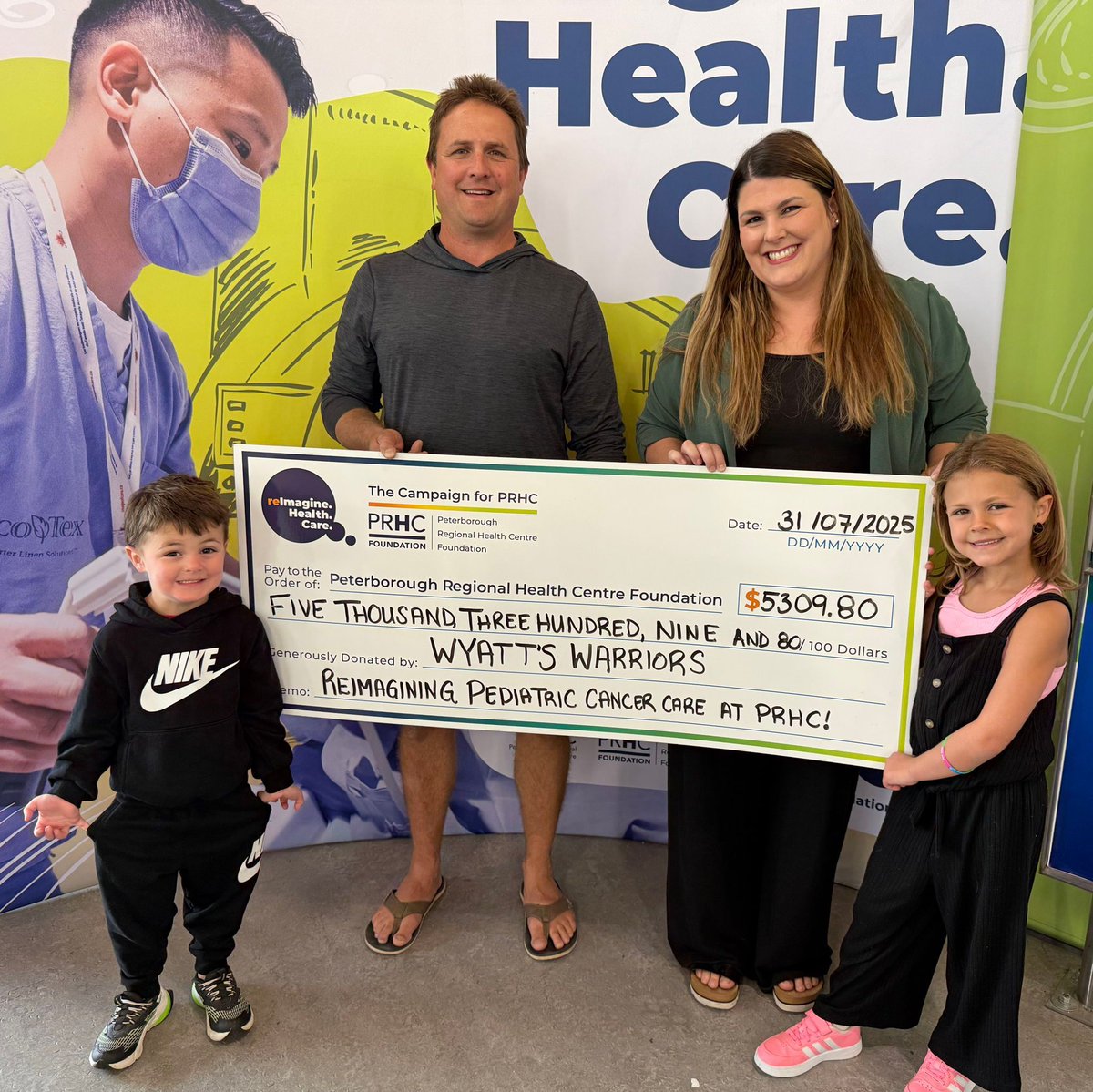 💛Victoria &amp; Stephen along w/ kids Wyatt &amp; Harper who recently donated $5,309.80 from an earlier fundraiser, are inviting you to✨Blades of Bravery✨, a special open skate in support of PRHC's littlest cancer warriors: Sep 20 1-2pm at #Ptbo Memorial Centre-admission by donation.