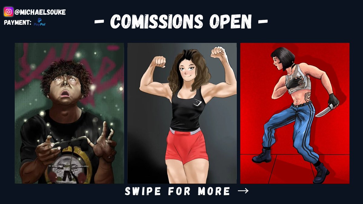 Michaelsousuke's tweet photo. Comissions open. Comissões Abertas

INFO:
• PAYMENT UPFRONT.
• NO REFUND AFTER DESIGN COMPLETION.
• I DON'T DRAW MUCH GORE, MECHA, FURRY, NSFW.
• TELL ME YOUR IDEA IN DETAIL, YOU CAN SEND REFERENCES OR PHOTOS
•FOR MORE INFORMATION, PLEASE CONTACT US VIA DM https://t.co/CZaldnwc5d