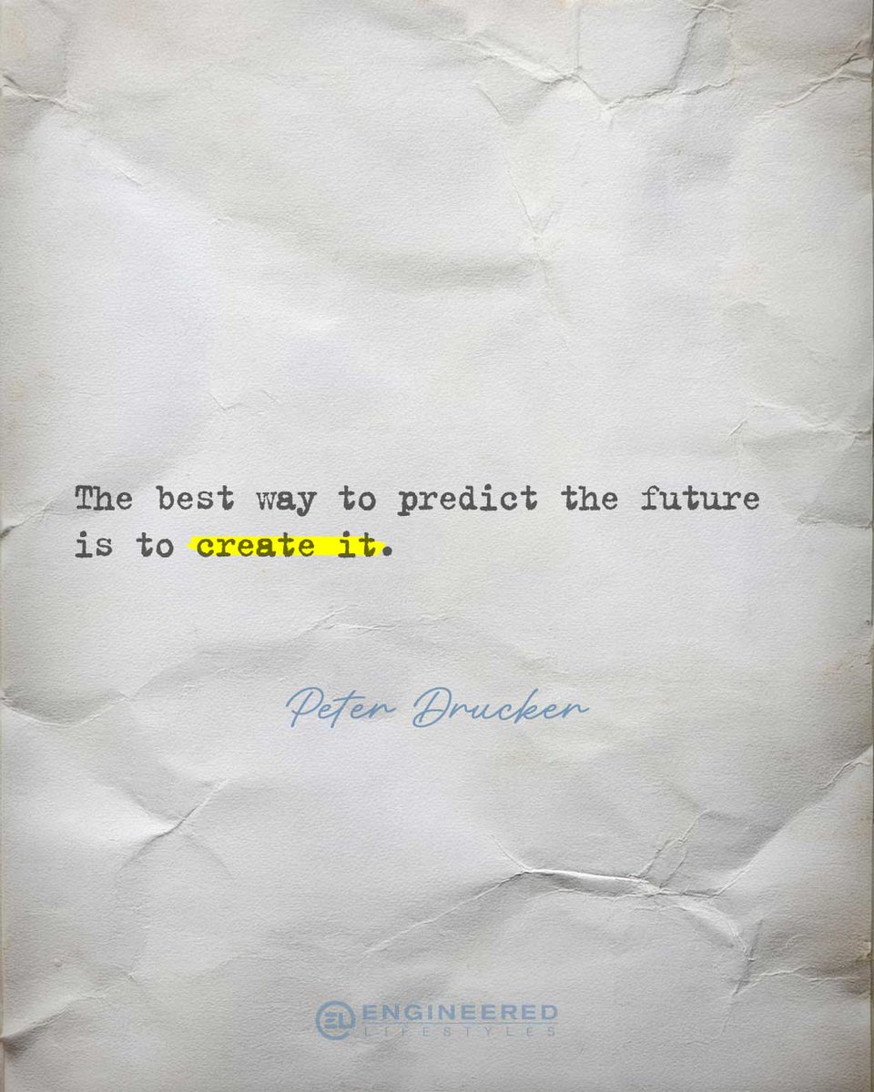 EngLifestyles's tweet image. “The best way to predict the future is to create it.” ~ Peter Drucker

Entrepreneurs don’t wait for opportunities, they build them. Take ownership of today. 🔥

#CreateYourFuture #EntrepreneurVision #LeadershipMindset #SuccessDriven #InnovationDaily