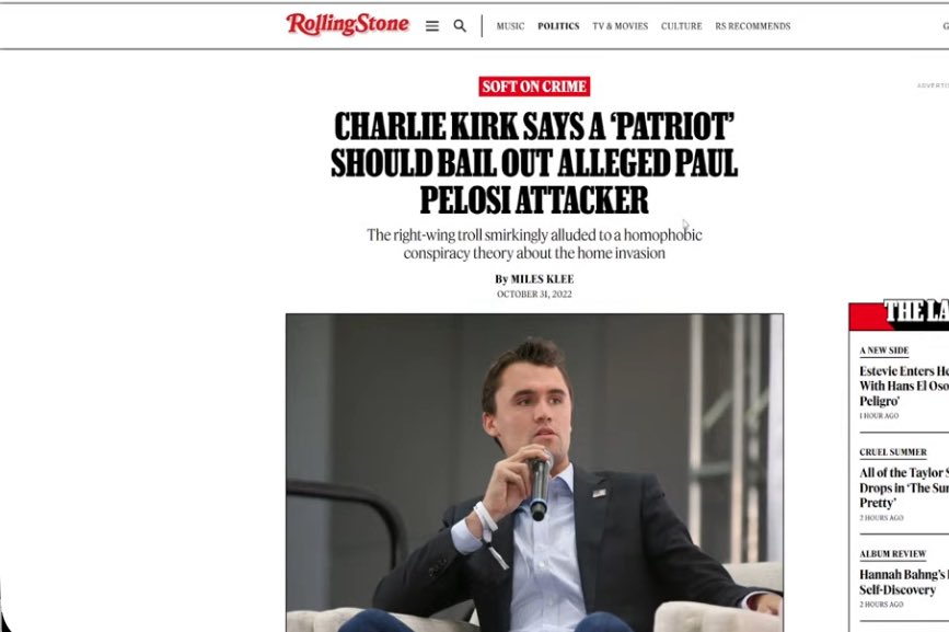 SoapieMeows's tweet image. Reminder that when Nancy Pelosi’s husband, Paul Pelosi, got attacked and almost killed, Charlie Kirk was out there calling the attacker a “patriot” and advocating for his immediate release from prison.

Is this who I’m supposed to feel bad for?