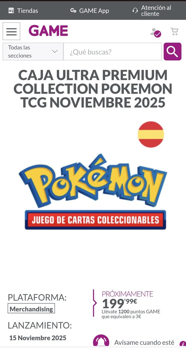 javimata_35's tweet photo. @VideojuegosGAME
Oye desde cuando sois unos pedazos de scalpers que poneis una caja que va a estar a 105 o 120 en Amazon por 200 en vuestra pagina web? https://t.co/VgaKXqS8Yp