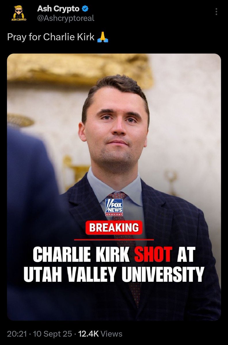 Pray for CHARLIE.🙏🙏
#CharlieKirk #prayforcharlie