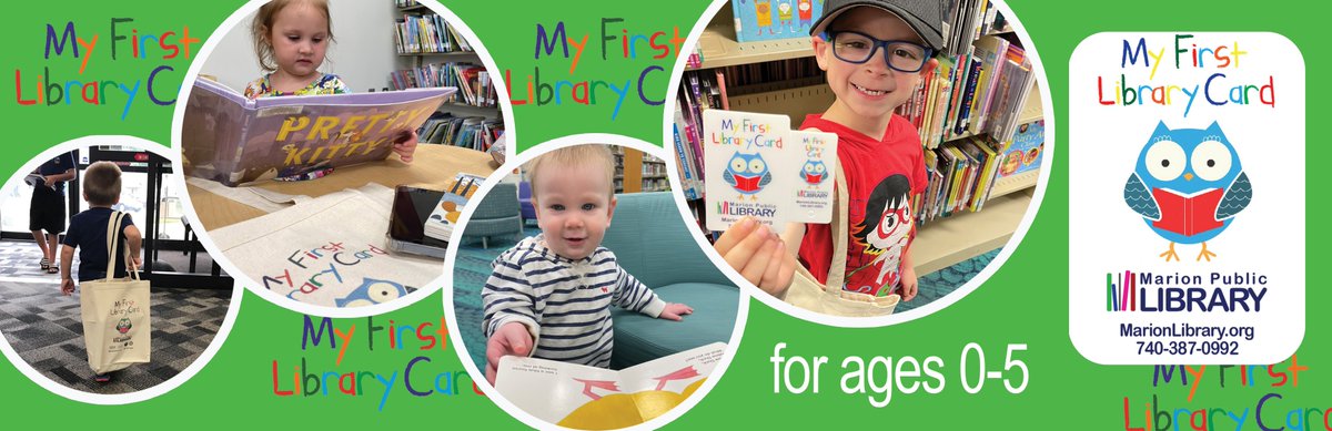 Let's Read 20 (@letsread20) on Twitter photo September is Library Card Sign-up Month! Now would be a great time to register your child for a My First Library Card at the Marion Public Library.
#literacy #readingmatters #letsread20 #MyFirstLibraryCard
letsread20.org September is Library Card Sign-up Month! Now would be a great time to register your child for a My First Library Card at the Marion Public Library.
#literacy #readingmatters #letsread20 #MyFirstLibraryCard
letsread20.org