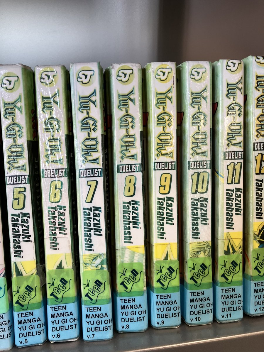 The manga volumes of Yugioh at my local library are so old, they turned green.