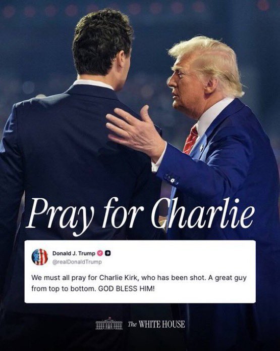 We got your back, Charlie Kirk…
We’re all praying 🙏 for you.
