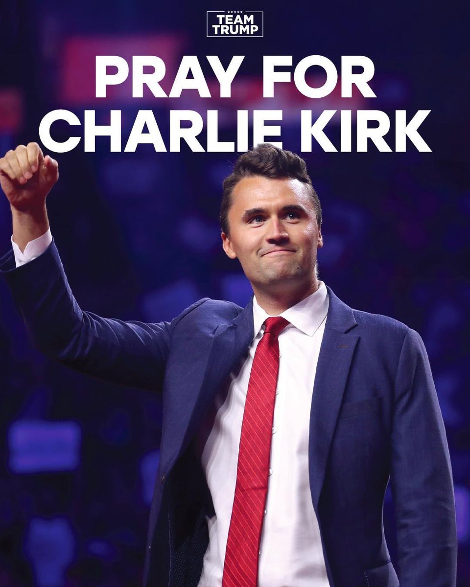 Tmounteer's tweet photo. PRAYING for Charlie and his sweet family❤️ God, please don’t take him away from them🙏🏼 This gentleman has SO much more to give to this world. #CharlieKirk https://t.co/9wH9zDwELY