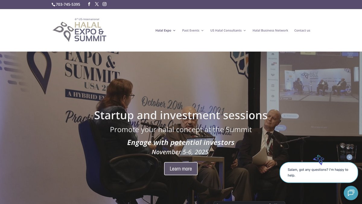 Secure your spot at the
<a href="/halalexpousa/">Halal Expo USA</a>
and get your brand in front of buyers and sellers who want your products. DM me if you're interested and want to learn more. halalexpousa.com