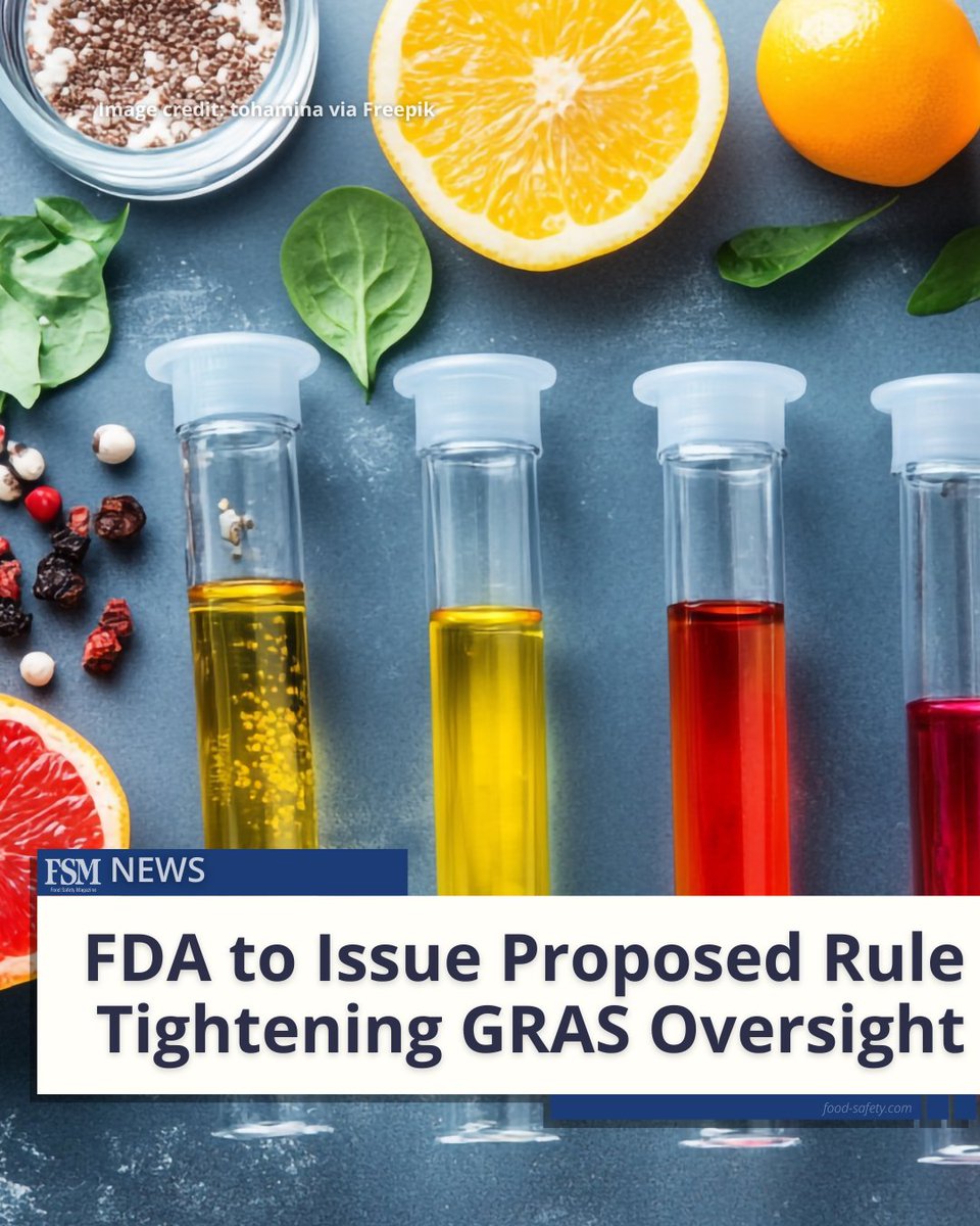 FoodSafetyMag's tweet image. In the Unified Agenda, FDA revealed its intent to issue a proposed rule that would make significant changes to the Generally Recognized as Safe (GRAS) process. #foodsafety #foodadditives

👉 MORE: brnw.ch/21wVEo7