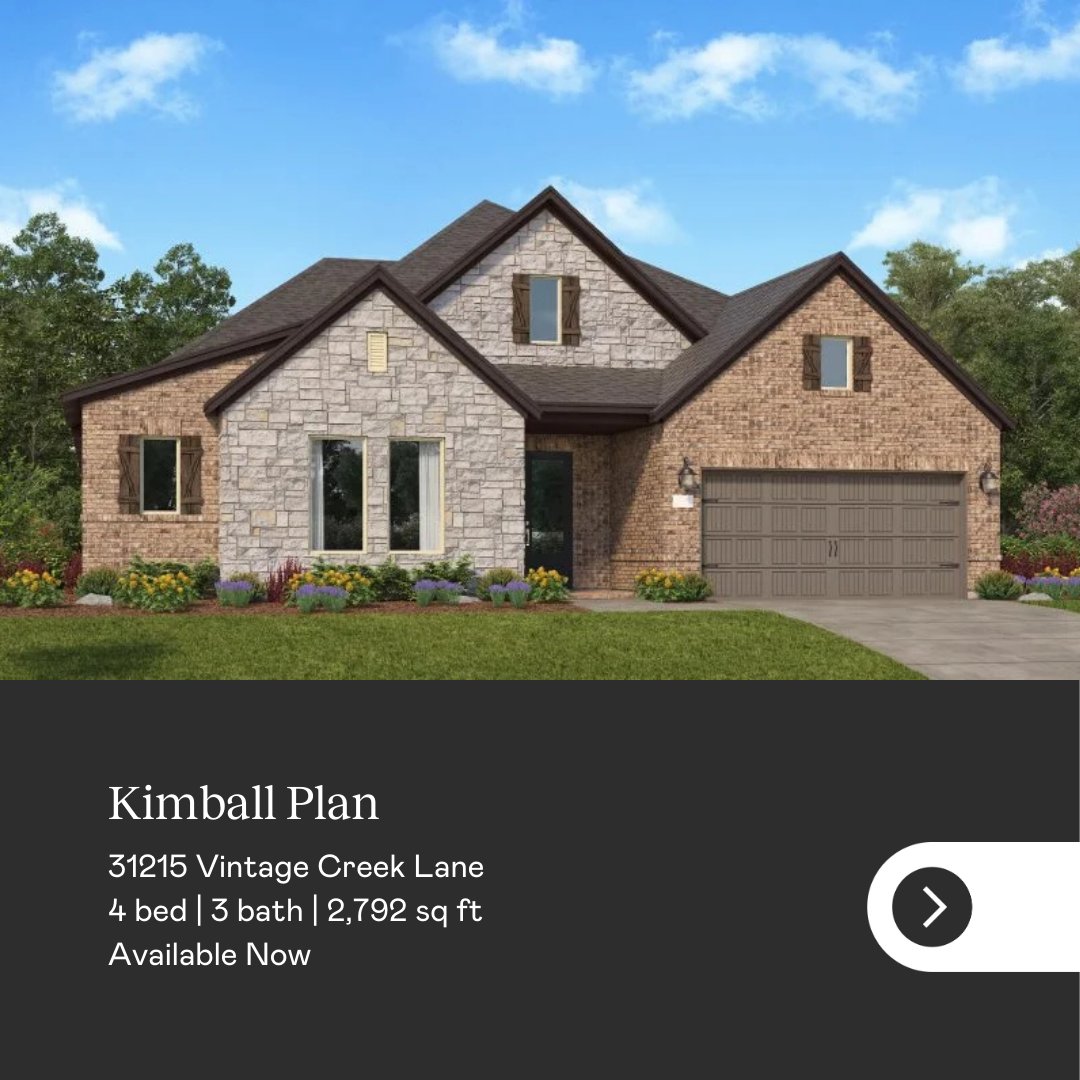 VBHouston's tweet image. ✨ Your future starts at Cross Creek West in Fulshear, TX!

From the spacious Lakewood and Kimball plans to the stylish Westchase, there’s a home design for every lifestyle.

📞 Call 888-671-8175 to learn more.