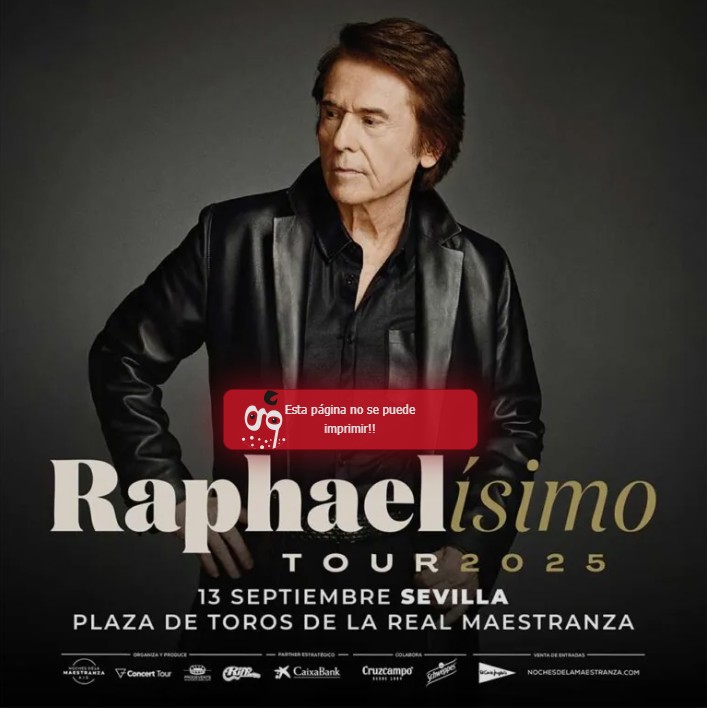 SEVILLA ES LA PRÓXIMA PARADA DE 
<a href="/RAPHAELartista/">𝗥𝗔𝗣𝗛𝗔𝗘𝗟</a> DENTRO DE SU GIRA RAPHAELÍSIMO. SI TODAVÍA NO TIENES TU ENTRADA, ENTRA EN raphaelnet.com/gira y ahí tienes el enlace.

#EnVeranoRaphael