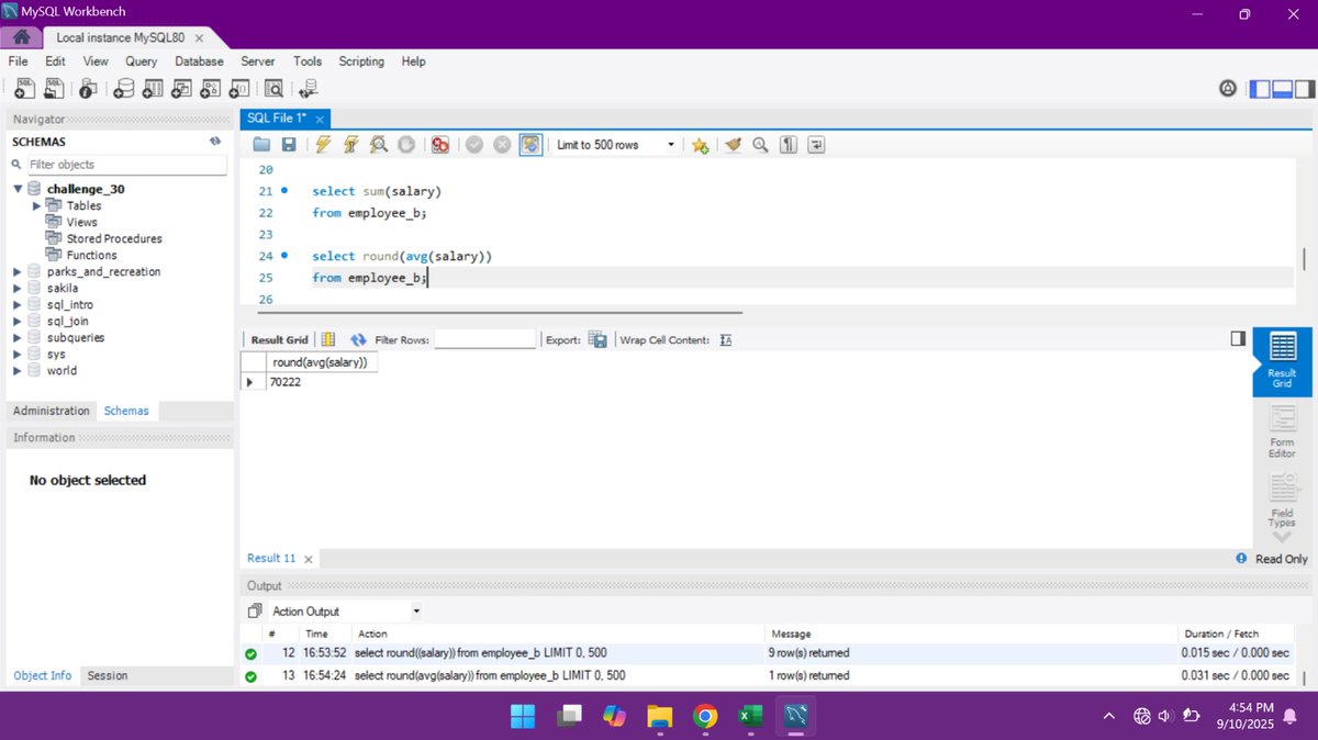 arucole001's tweet image. Day 10 of #30DaysOfSQL 🚀

Today I learned  Aggregate Functions (they summarize data 📊):