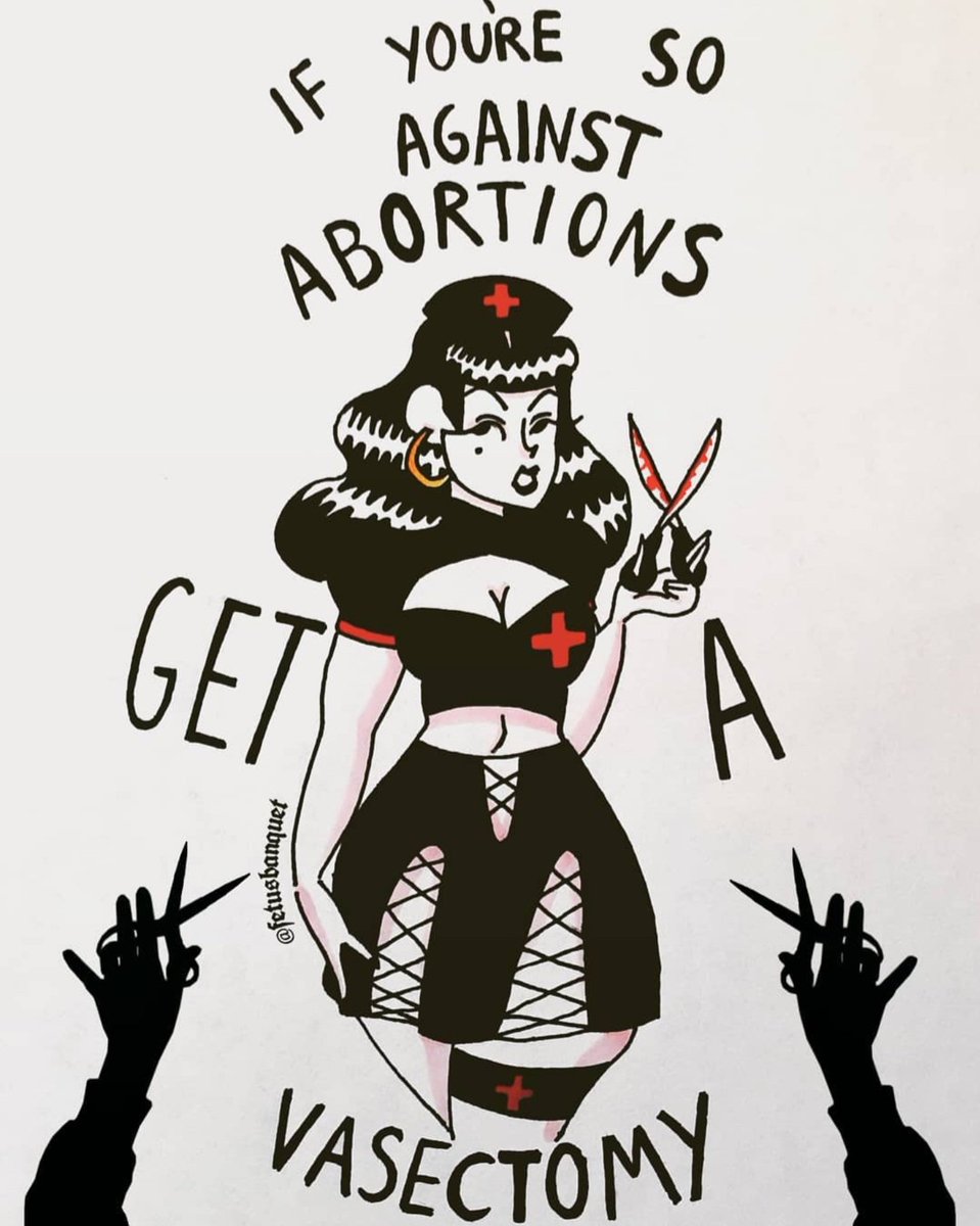 TheGhostHost's tweet image. &quot;If you&apos;re so against abortions get a vasectomy&quot; aka &quot;Or better yet castrate yourself&quot; ✂️ by artist Fetusbanquet

#ProChoice #AbortionIsNotMurder #AbortionRights #Abortion #AbortionIsHealthcare #AbortionIsEssential #MyBodyMyChoice #Art #Artwork