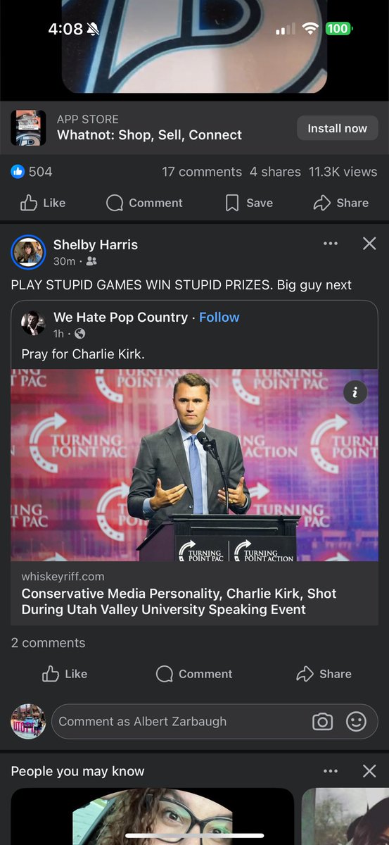 Aczarbaugh's tweet image. Internet feel free to do your thing. Absolutely pathetic people on the extreme left. Mentally freakin ill

Praying for Charlie Kirk. The political violence anytime someone disagrees with you is pathetic
