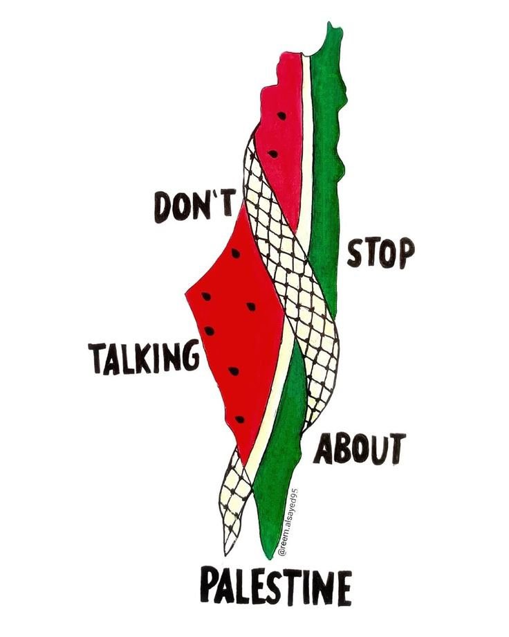 Keep talking, the innocent lives lost. 

Someday will be free 🫶🏻 🇵🇸