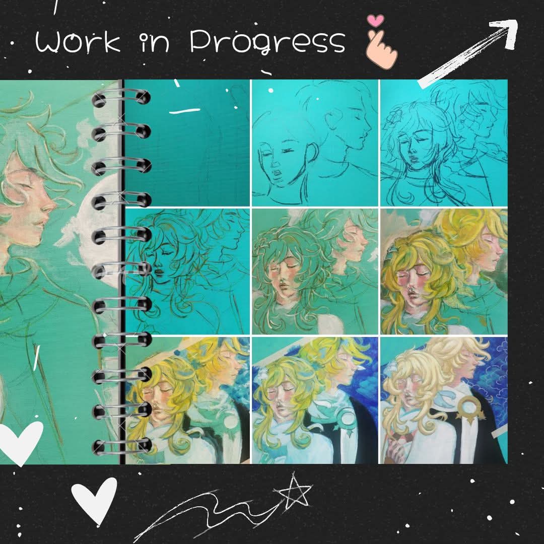 geminipoc's tweet photo. Obra en proceso 🖌️
Recopilación de lo que llevo y el proceso que he tenido de mi FanArt de los viajeros de Genshin Impact 💫 

#wip #fanart #fanartwork #genshinimpact #genshinimpactfanart #genshinimpactfandom #genshinimpacttraveler #tabibito https://t.co/DWzXRFVJNj