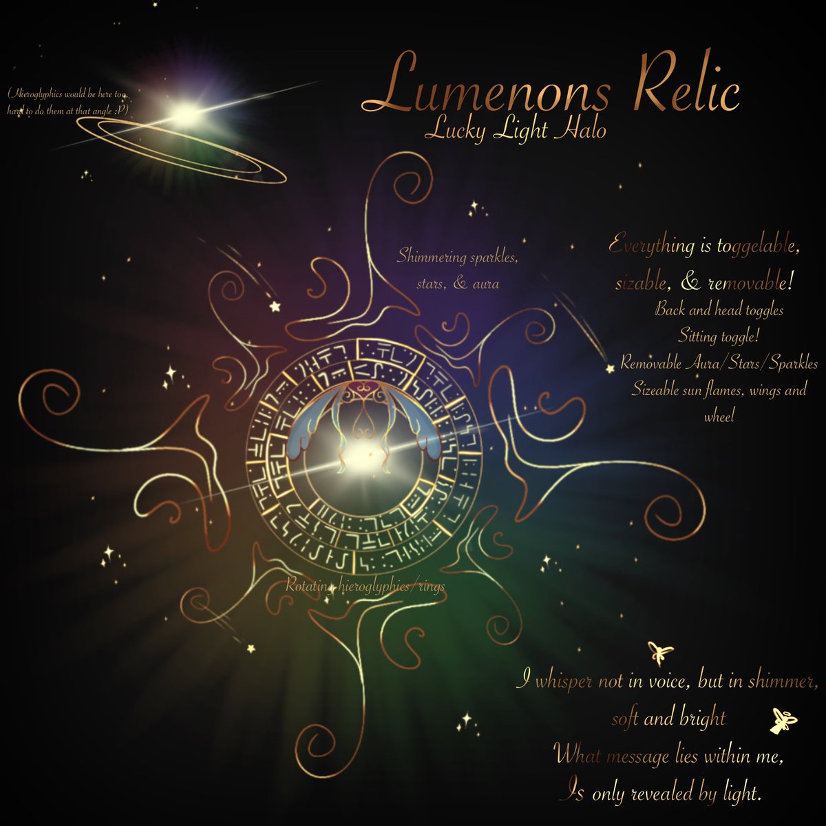 ꒰ა ♡ ໒꒱ 

Lumenons Relic ~
Lucky Light Halo 2026

Royale High Elemental Halo Designed by the #RHSS Light House ✨꒰ঌ ໒꒱

"I whisper not in voice,but in shimmer, soft and bright.
What message lies within me,
Is only revealed by light."

⊹₊ ˚‧︵‿₊୨ ᰔ ୧₊‿︵‧ ˚ ₊⊹