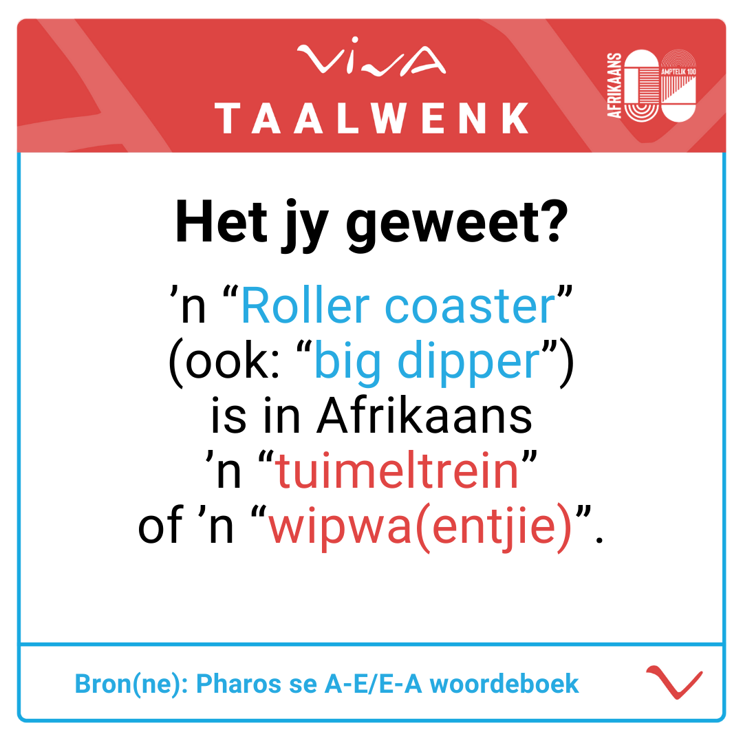 viva_afrikaans's tweet photo. #viva #afrikaans #vivaafrikaans #Afrikaans100 #woordkeuse #roller_coaster #big_dipper #tuimeltrein #wipwa #wipwaentjie https://t.co/sNA52IlXcT