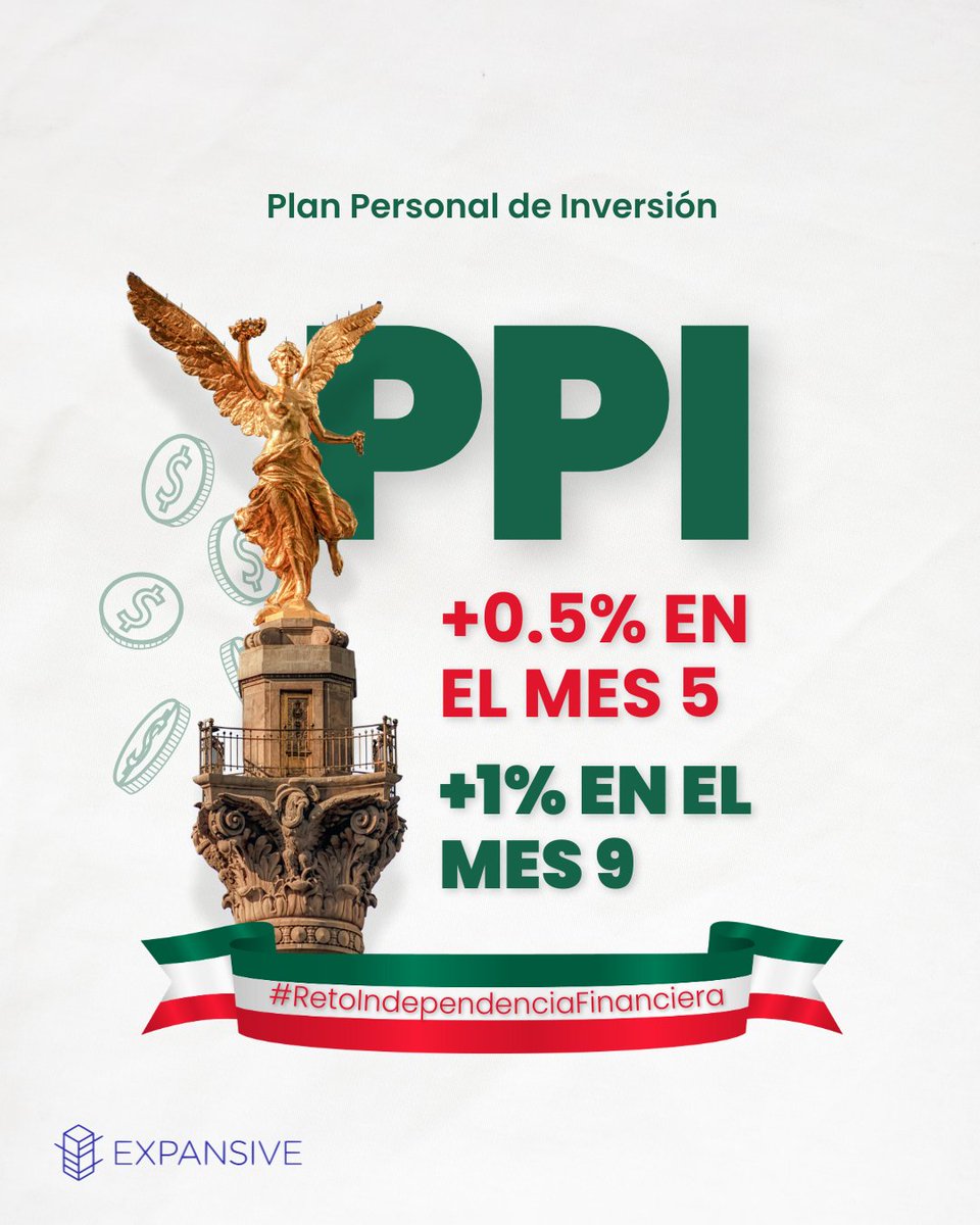 🇲🇽 Únete al #RetoIndependenciaFinanciera

✅ Invierte desde $2,500 MXN cada mes
✅ Constancia = +rendimiento

💥 Al llegar al mes 5, activas el beneficio de +0.5% que se aplica en tu mes 6
💥 Al llegar al mes 9, activas el beneficio de +1.0% que se aplica en tu mes 10