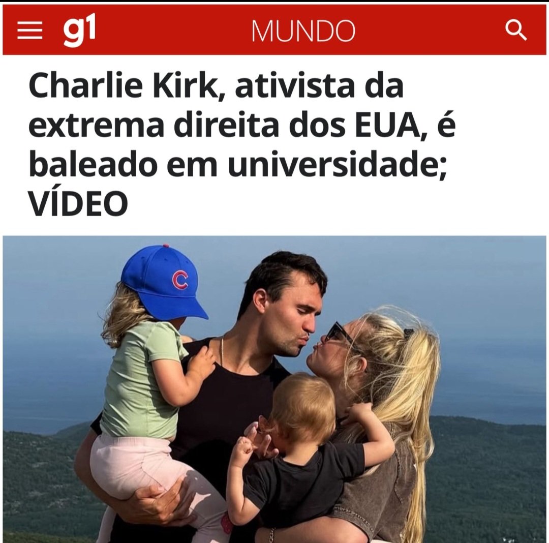 Edsonmoretii's tweet photo. Olha a podridão da Globo lixo!! Estrema direita... e a esquerda do amor que matou Kirk é o que?? https://t.co/ooGfg84h4t