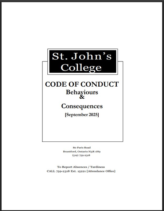 Code of Conduct

A code of conduct is the principles, standards, &amp; expected behaviors at SJC.

Check out our Code of Conduct at sjconline.ca/node/184348