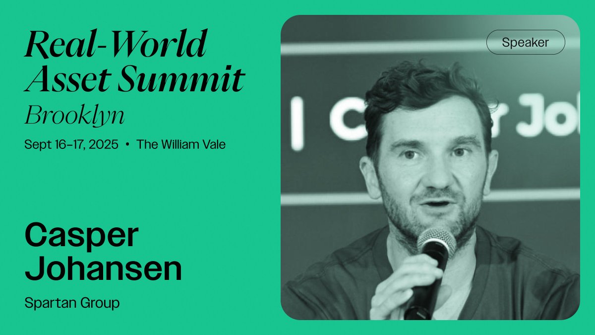 TheSpartanGroup's tweet image. Co-founder of @TheSpartanGroup @CasperJohansen looking forward to speaking at the @rwasummit, Brooklyn. The event for capital markets &amp;amp; DeFi leaders advancing tokenized assets, hosted by @centrifuge 🥁🇺🇸