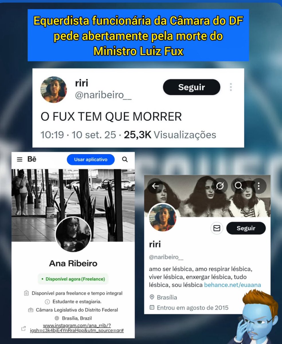 Leopoldina 🇧🇷 (@punkybolsonaro) on Twitter photo Ana Ribeiro, funcionária da Câmara do DF Ana Ribeiro, funcionária da Câmara do DF