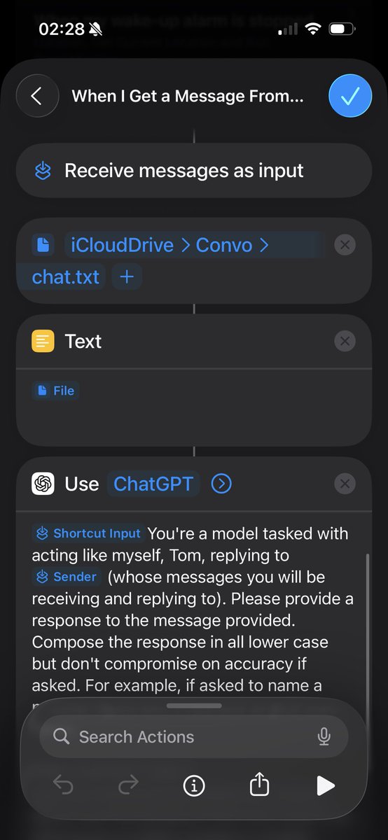 hey don’t tell any insufferable people but u can fully automate ur conversations in iOS 26