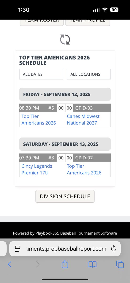 pistolplante's tweet image. Here is our @TopTierBaseball 2026 Americans Fall schedule &amp;amp; pitching rotation @PBRTournaments Grand Park Championships this weekend in Westfield, IN. #rolltier