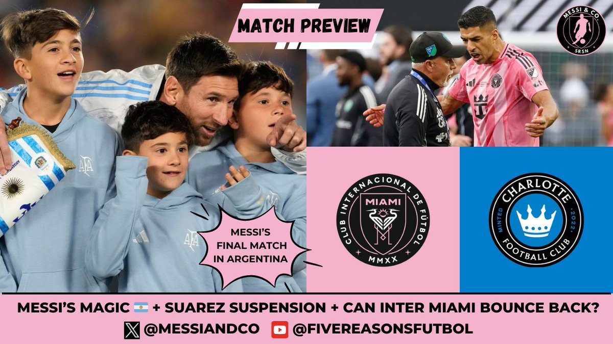 🚨 New Episode Is Live 🚨

🇦🇷 Messi’s magical night in Argentina
❌ Suárez suspension 
🔥 Inter Miami vs Charlotte FC preview

Is this a must-win match? 👀

Brought to you by <a href="/305800PAIN/">305800PAIN</a>  

🎥 Watch now: youtube.com/watch?v=DwUdag…