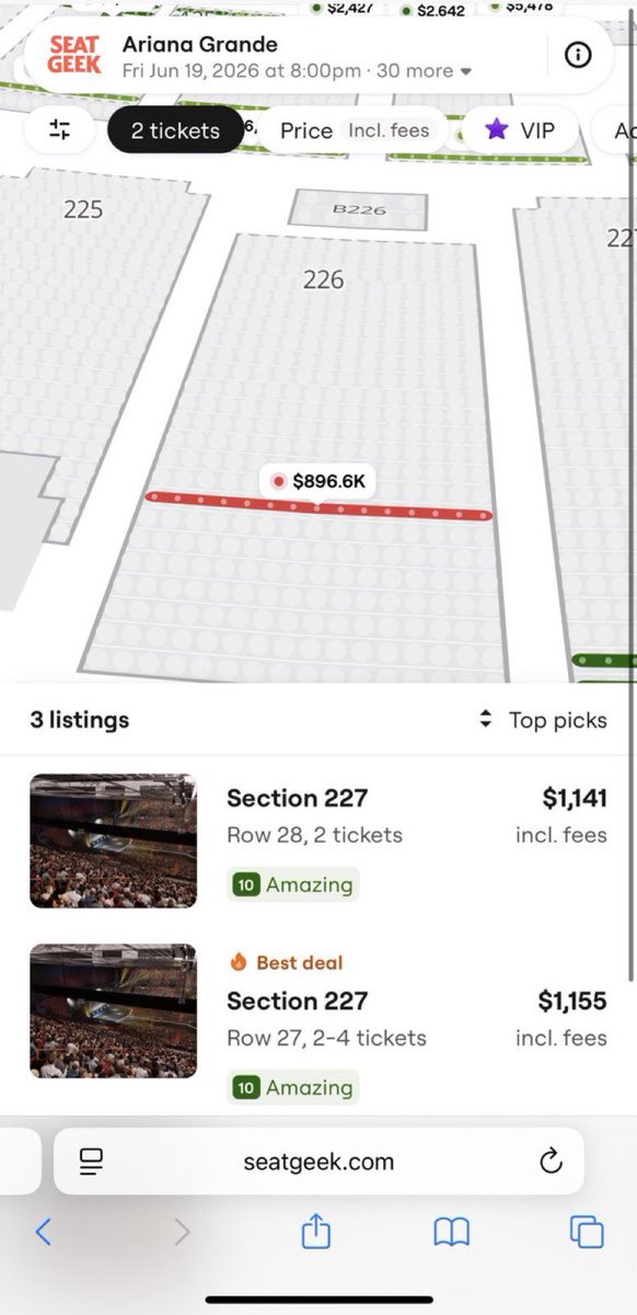 TheGrandeTop10's tweet image. 🚨The highest ticket price for ‘eternal sunshine tour’ resales is $896,600