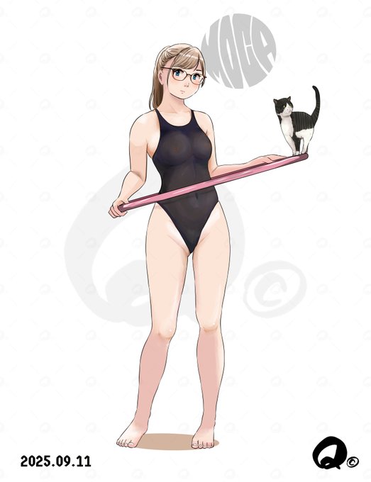 競泳水着でフラフープ②⭕️
やれんのか❓ 