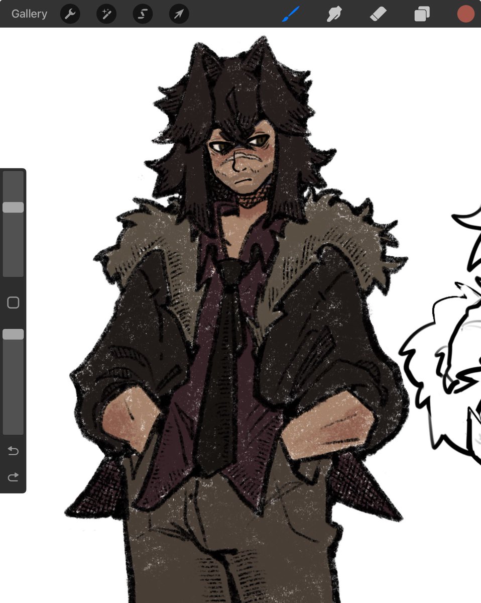 cirmented's tweet image. coloured warmup of my #oc warrennnnnnn yayyyy i love old man yaoi