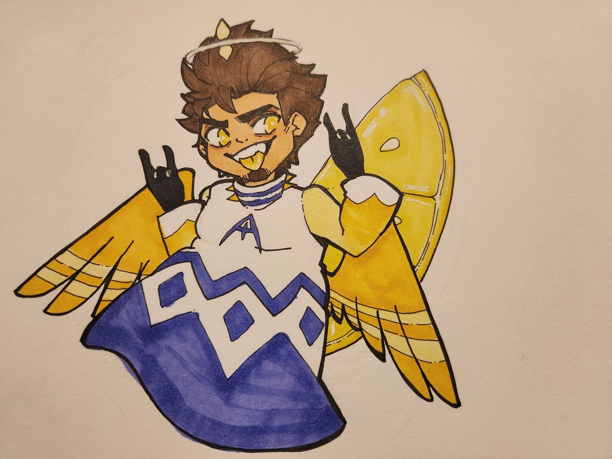 The_MightyMogar's tweet image. I tried out alcohol markers for the first time 

Ofc I had to draw a simple Adam to test them out