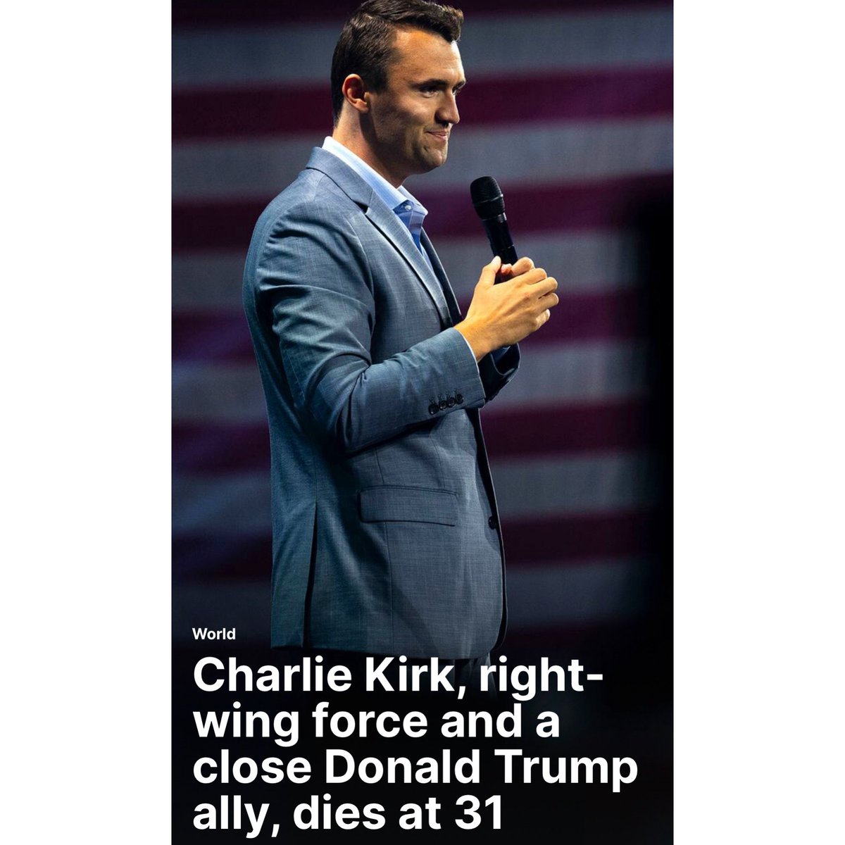 Hey <a href="/nzherald/">nzherald</a> 

He was ASSASSINATED.

Murdered. Gunned down. 

If you reported facts without letting your ideology get in the way, it would be a miracle.