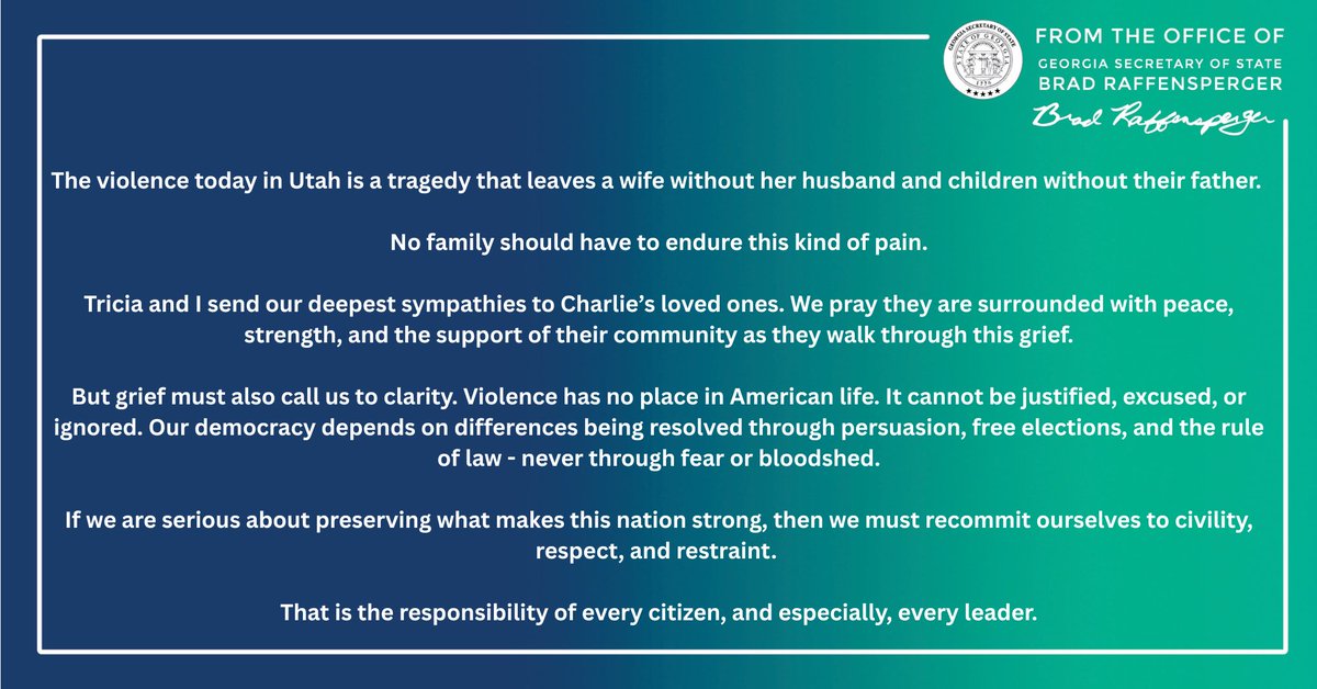 GA Secretary of State Brad Raffensperger (@gasecofstate) on Twitter photo 