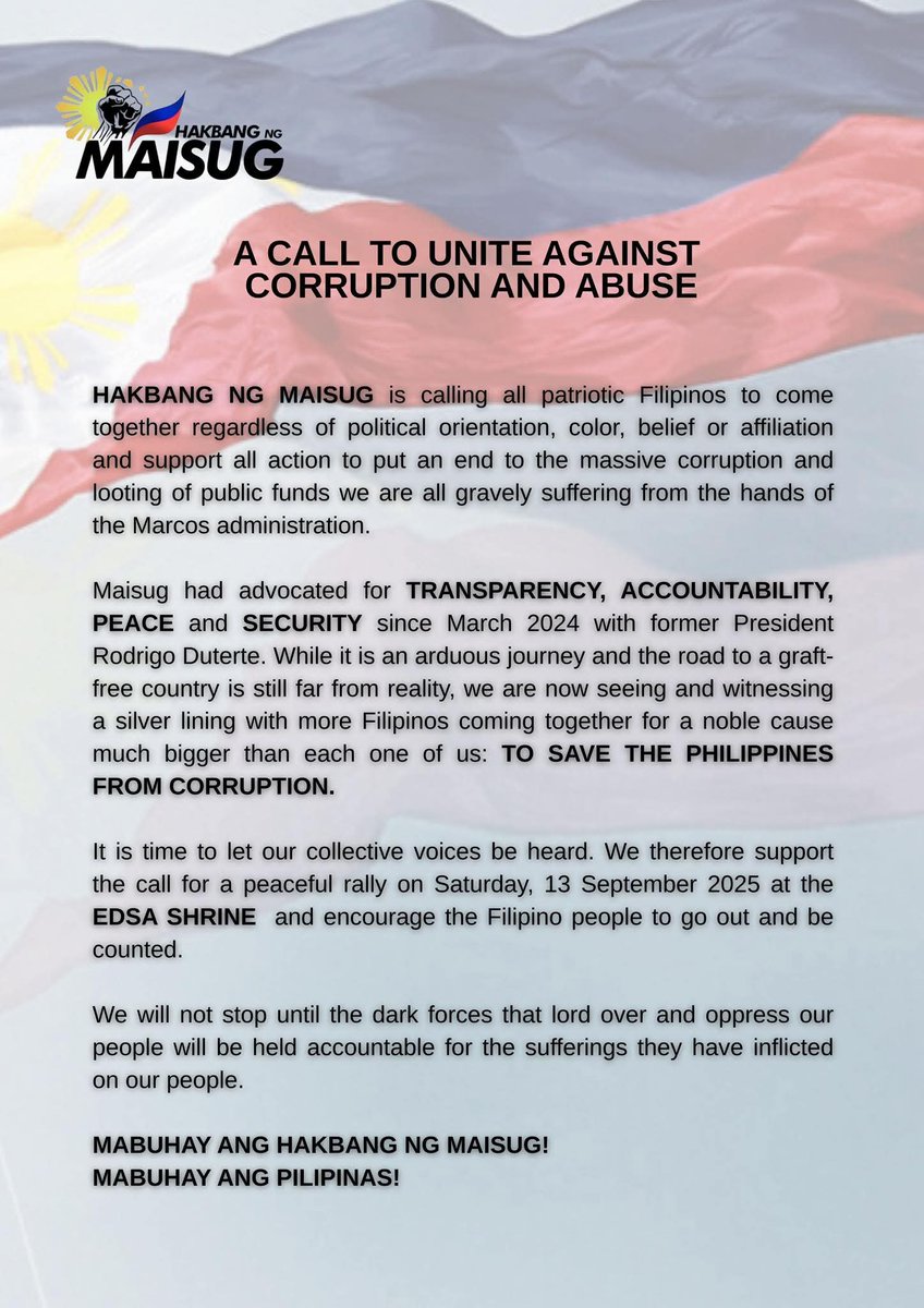 COUNT ME IN. 👊🏻

Ang taong bayan naman! 🫵🏻

MAGANDANG UMAGA PILIPINAS! 🇵🇭