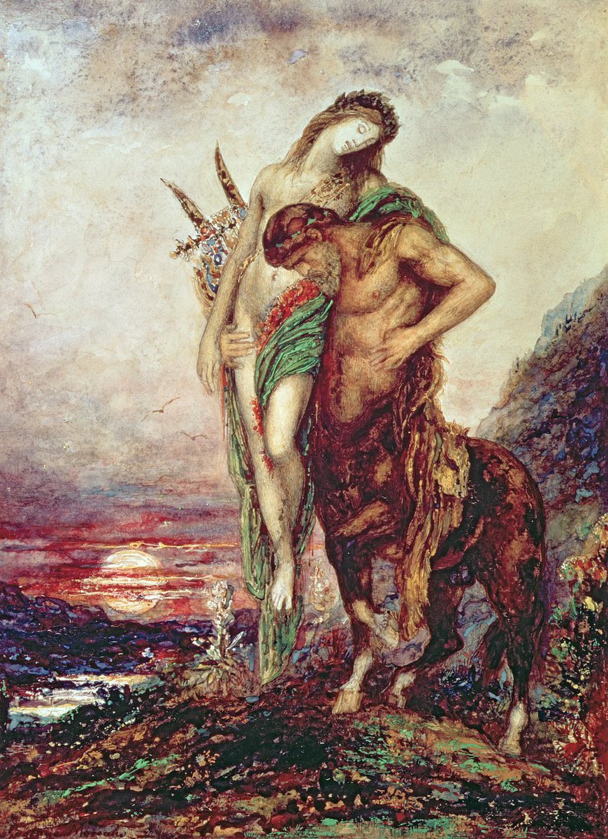 Poeta muerto llevado por un centauro
Gustave Moreau
