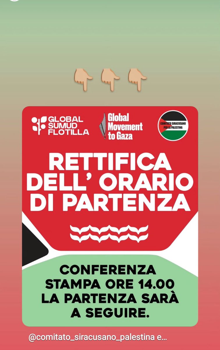 ‼️‼️‼️‼️‼️‼️‼️‼️‼️‼️‼️‼️‼️‼️
La conferenza stampa è slittata  alle ore 14.00 
Dí consegna l’orario della room verrà spostata 
#globalsumudflottilla